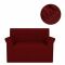 Husă elastică pentru canapea, textură striată, roșu burgund