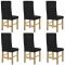 Huse elastice pentru scaune din poliester tricotat, Maro, 6 buc