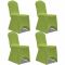 Husă elastică pentru scaun, verde, 4 buc.
