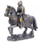 Statueta cavaler medieval Calul de Lupta 12 cm