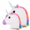 Jucarie de Plus Unicorn Perna Multicolor, Happy Face
