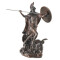 Statueta bronz Zeita Atena cu sulita 22cm