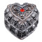 Cutie pentru bijuterii gotica Inima ranita 9cm