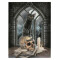 Tablou canvas pisica pe craniu, Salem 19x25cm - Lisa Parker
