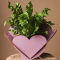 Cutie pentru flori in forma de inima - mov