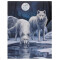 Tablou canvas lupi Razboinicii Iernii 19x25cm - Lisa Parker