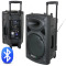 Ibiza PORT15-VHF, 800W, boxa portabila cu microfoane wireless, karaoke, bluetooth