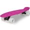 Skateboard retro cu placă lila și roți albe