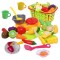 Set jucarii pentru copii, cos cu fructe si legume de taiat, supermarket, 20 piese