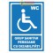 Semn pentru grup sanitar persoane cu dizabilitati