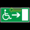 Eticheta de iesirea principala pentru persoana cu dizabilitati