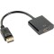 Adaptor Lanberg DisplayPort(M) - HDMI(F) 10 cm (AD-0009-BK)