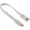 Cablu de date/incarcare cu magnet Hama, USB-micro USB, alb, ideal pentru calatorii.