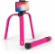 3POD, selfie stick, trepied flexibil cu telecomanda bluetooth, roz, Zbam