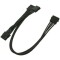 Cablu adaptor Nanoxia 1x Molex 4 pini la 3x Molex 4 pini, 30 cm, negru