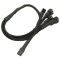 Cablu adaptor pentru ventilatoare Nanoxia 1x 3 pini la 4x 3 pini, 30 cm, negru