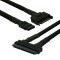 Cablu Nanoxia SATA3 combo, 45 cm, straight, negru