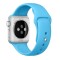 Curea iUni compatibila cu Apple Watch 1/2/3/4/5/6/7, 42mm, Silicon, Blue