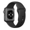 Curea iUni compatibila cu Apple Watch 1/2/3/4/5/6/7, 38mm, Silicon, Black
