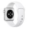 Curea iUni compatibila cu Apple Watch 1/2/3/4/5/6/7, 38mm, Silicon, White