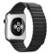 Curea iUni compatibila cu Apple Watch 1/2/3/4/5/6/7, 42mm, Leather Loop, Piele, Black