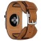 Curea iUni compatibila cu Apple Watch 1/2/3/4/5/6/7, 42mm, Cuff, Piele, Maro