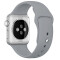 Curea iUni compatibila cu Apple Watch 1/2/3/4/5/6/7, 42mm, Silicon, Gray