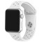 Curea iUni compatibila cu Apple Watch 1/2/3/4/5/6/7, 38mm, Silicon Sport, White