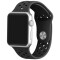 Curea iUni compatibila cu Apple Watch 1/2/3/4/5/6/7, 42mm, Silicon Sport, Black