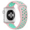 Curea iUni compatibila cu Apple Watch 1/2/3/4/5/6/7, 42mm, Silicon Sport, Pink/Blue
