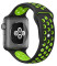Curea iUni compatibila cu Apple Watch 1/2/3/4/5/6/7, 42mm, Silicon Sport, Black/Green