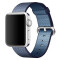 Curea iUni compatibila cu Apple Watch 1/2/3/4/5/6/7, 42mm, Nylon, Woven Strap, Midnight Blue