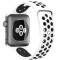 Curea iUni compatibila cu Apple Watch 1/2/3/4/5/6/7, 38mm, Silicon Sport, Alb/Negru