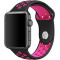 Curea iUni compatibila cu Apple Watch 1/2/3/4/5/6/7, 42mm, Silicon Sport, Black/Dark Pink