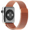 Curea iUni compatibila cu Apple Watch 1/2/3/4/5/6/7, 42mm, Milanese Loop, Otel Inoxidabil, Rose Gold