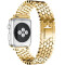 Curea iUni compatibila cu Apple Watch 1/2/3/4/5/6/7, 38mm, Jewelry, Otel Inoxidabil, Gold