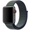 Curea iUni compatibila cu Apple Watch 1/2/3/4/5/6/7, 42mm, Nylon Sport, Woven Strap, Navy Blue/Green