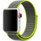 Curea iUni compatibila cu Apple Watch 1/2/3/4/5/6/7, 38mm, Nylon Sport, Woven Strap, Grey/Electric G
