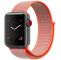 Curea iUni compatibila cu Apple Watch 1/2/3/4/5/6/7, 42mm, Nylon Sport, Woven Strap, Electric Orange