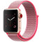 Curea iUni compatibila cu Apple Watch 1/2/3/4/5/6/7, 38mm, Nylon Sport, Woven Strap, Pink