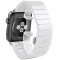 Curea iUni compatibila cu Apple Watch 1/2/3/4/5/6/7, 38mm, Ceramic Belt, White