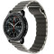 Curea piele Smartwatch Samsung Galaxy Watch 4, Watch 4 Classic, Gear S2, iUni 20 mm Dark Gray Leathe
