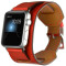 Curea iUni compatibila cu Apple Watch 1/2/3/4/5/6/7, 40mm, Cuff 4 in 1, Piele, Rosu