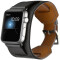 Curea iUni compatibila cu Apple Watch 1/2/3/4/5/6/7, 40mm, Cuff 4 in 1, Piele, Negru