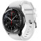 Curea ceas Smartwatch Samsung Galaxy Watch 46mm, Samsung Watch Gear S3, iUni 22 mm Silicon White