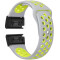 Curea ceas Smartwatch Garmin Fenix 7 / 6 / 5 Plus / 5, 22 mm iUni Silicon Sport Gri-Galben