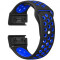 Curea ceas Smartwatch Garmin Fenix 7 / 6 / 5 Plus / 5, 22 mm iUni Silicon Sport Negru-Albastru