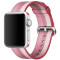 Curea iUni compatibila cu Apple Watch 1/2/3/4/5/6/7, 44mm, Nylon, Woven Strap, Berry