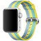 Curea iUni compatibila cu Apple Watch 1/2/3/4/5/6/7, 44mm, Nylon, Woven Strap, Pollen