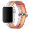 Curea iUni compatibila cu Apple Watch 1/2/3/4/5/6/7, 44mm, Nylon, Woven Strap, Rainbow